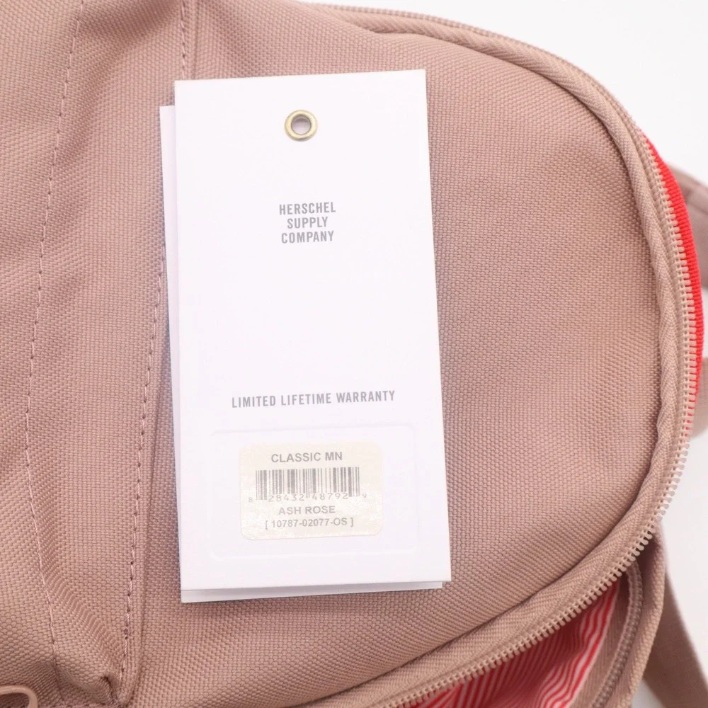 Herschel Supply Co Nova Mini Backpack Ash Rose Pink Canvas Small Travel Bag - Picture 12 of 15